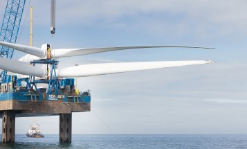 Ormonde offshore wind farm in construction