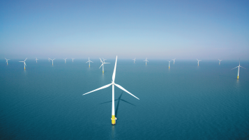 Kentish Flats Offshore Wind Farm aerial view