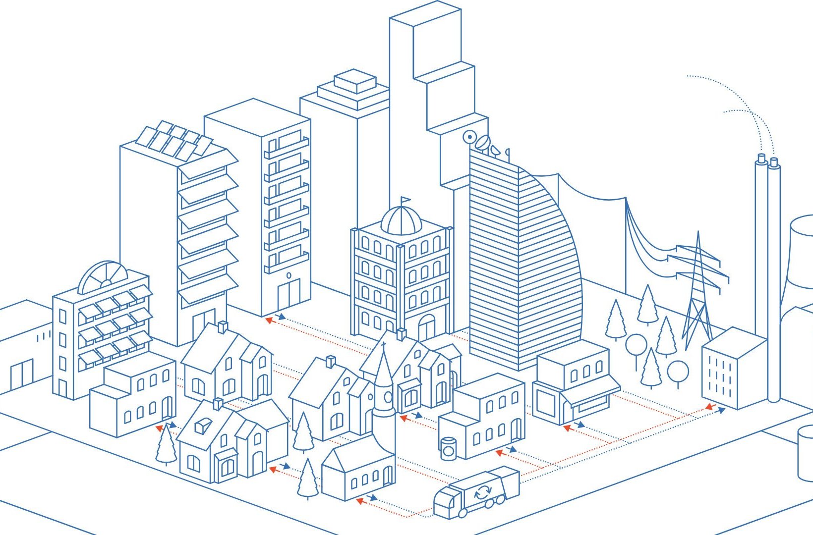 Illustration - Smart City, District Heating