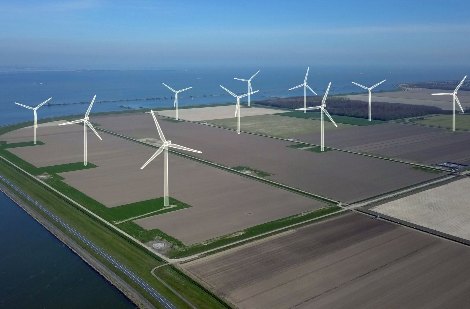 This is what the wind farm will look like in the near future. Photo: Jorrit Lousberg