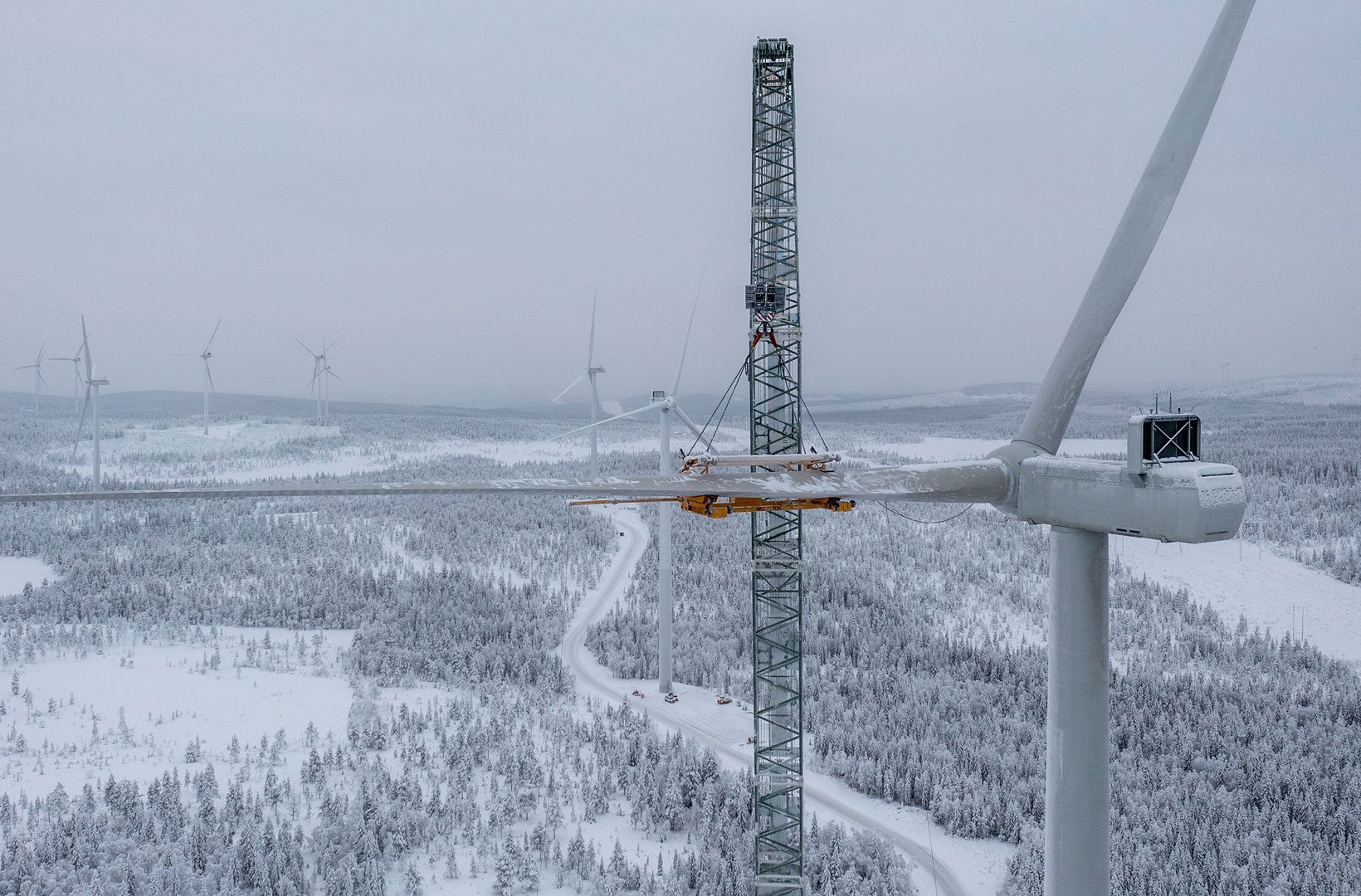 Blakliden Fäbodberget windfarm in northern Sweden