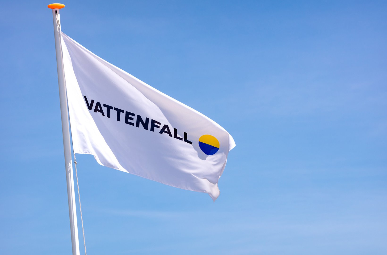 Flag with Vattenfall's logo