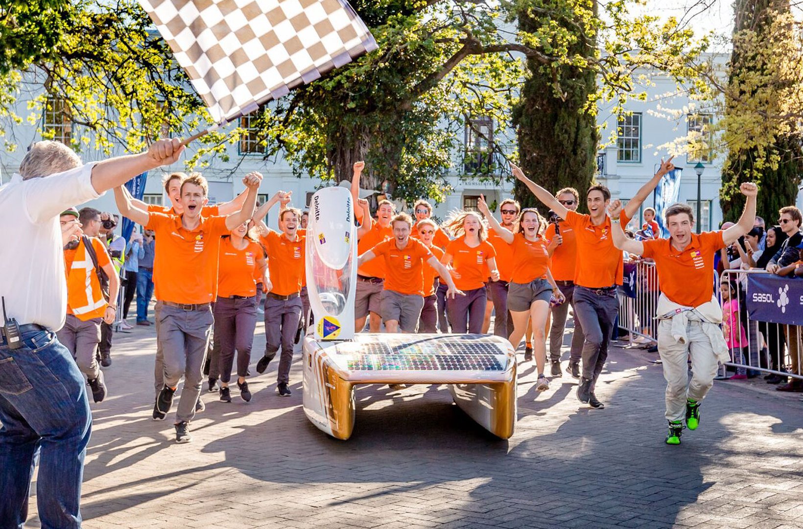 Nuon Solar Team were crowned winners in the solar car race held in South Africa - Nuna9s