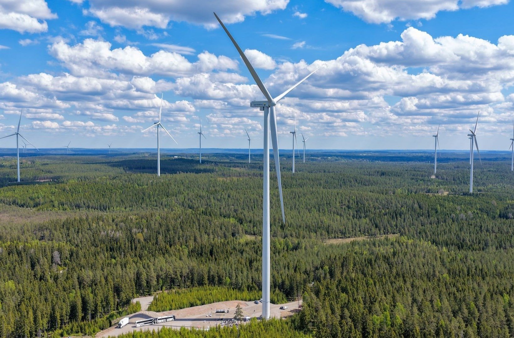Bruzaholm wind farm in Eksjö municipality in southern Sweden.