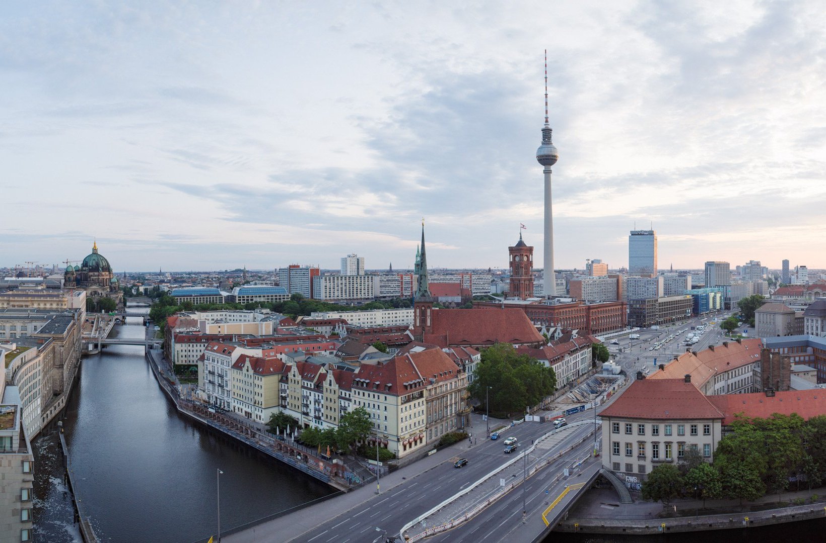 The city of Berlin with the television tower