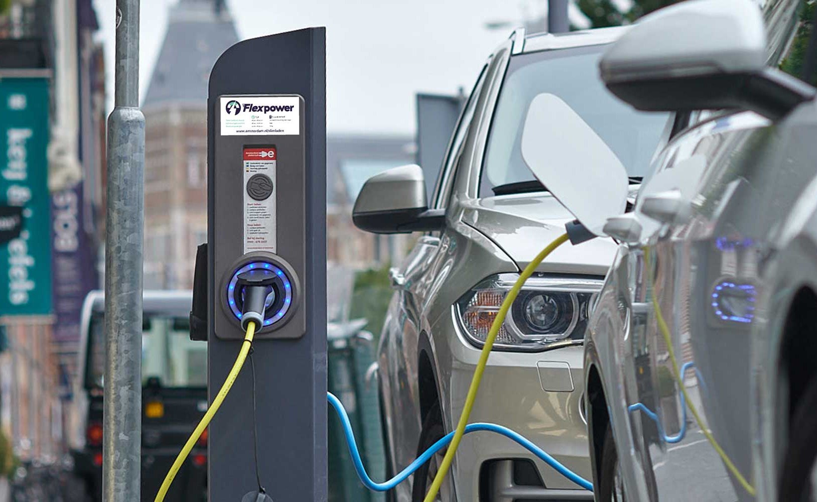 Charging of an electric car in the Netherlands