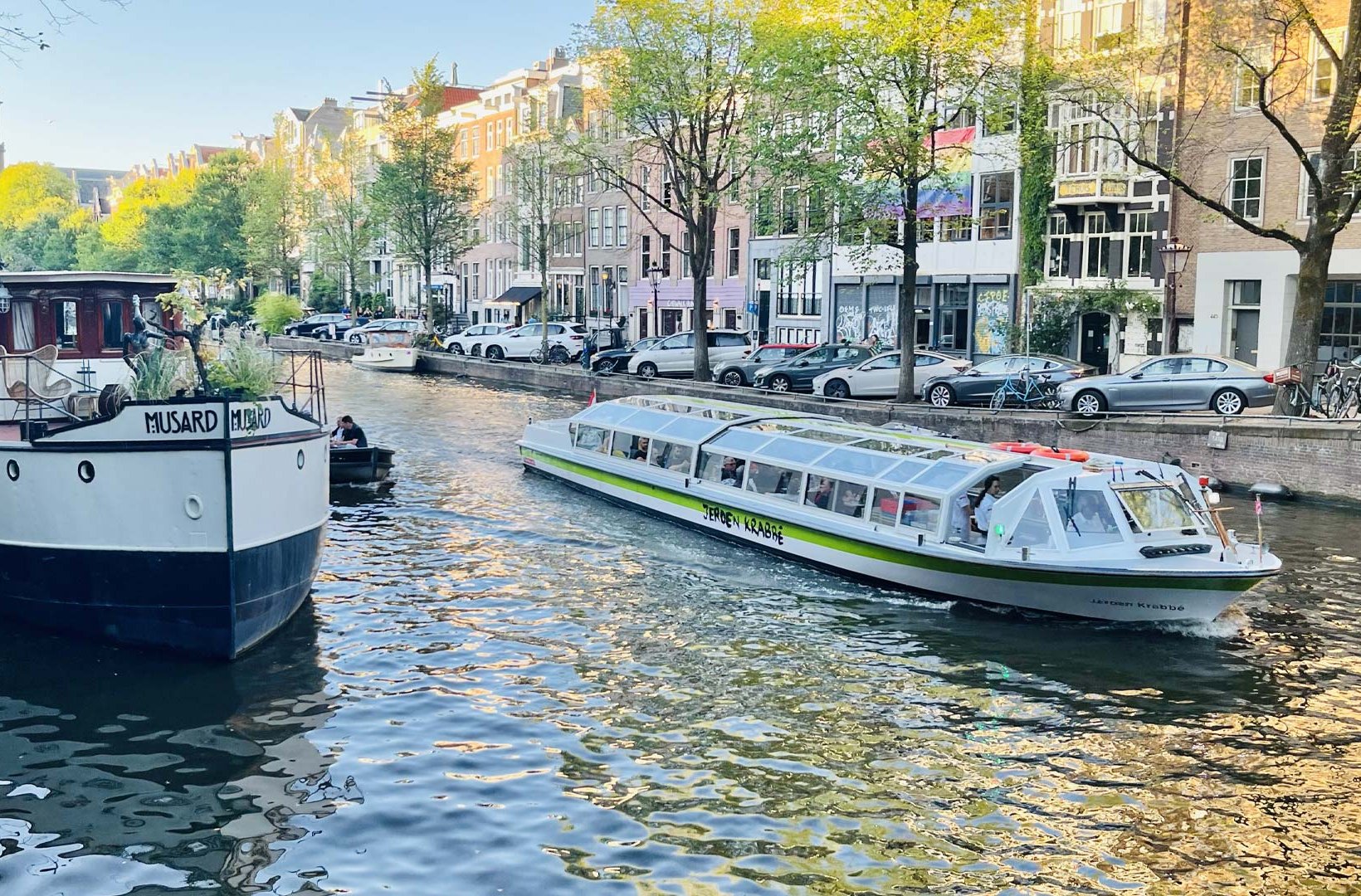 Canal boats in Amsterdam