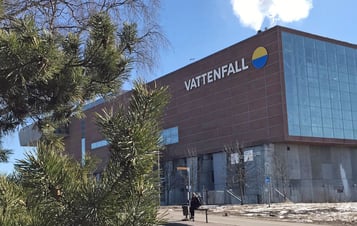 Exterior view of combined heat and power plant in Uppsala