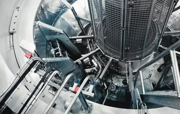 Technical equipment inside Akkats hydro power plant