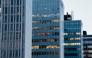 High-rise buildnings in Stockholm.