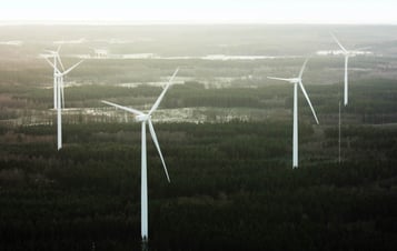 Höge Väg wind farm in the south of Sweden
