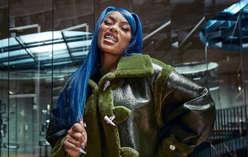  Stefflon Don showing fossil free grillz