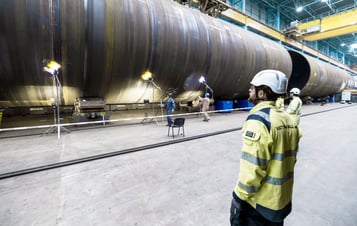 Manufacturing of wind turbines. Photo: Jorrit Lousberg