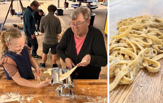 Seaweed pasta making at Kattegatcentret