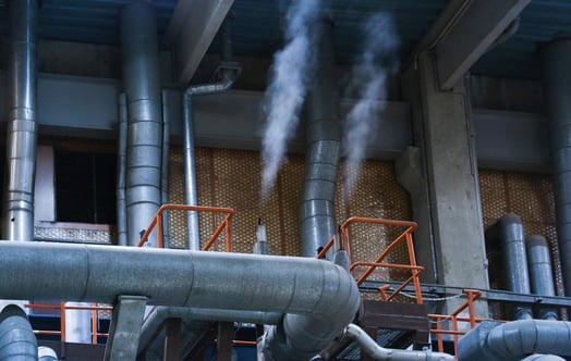 Pipes in a heating plant