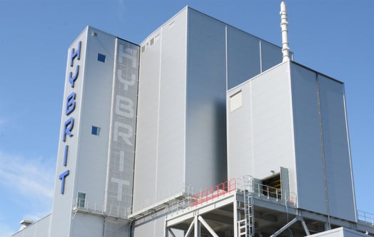 The HYBRIT plant in Luleå, Sweden. Photo: Åsa Bäcklin