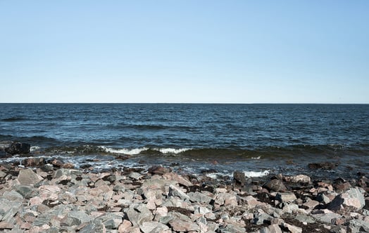 A rocky beach
