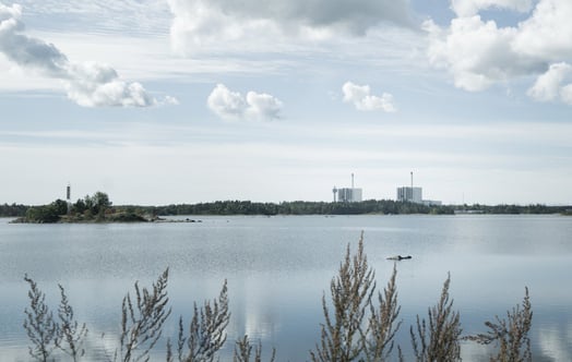 Forsmark nuclear power plant and surrounding landscape