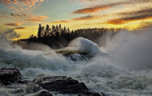 Indalsälven river near Stadsforsen hydro power plant. Photo: Nicklas Lindström.