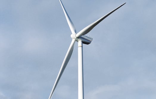 A turbine in wind farm Olsvenne