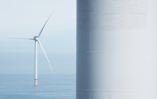 Turbines in Hollandse Kust Zuid offshore wind farm