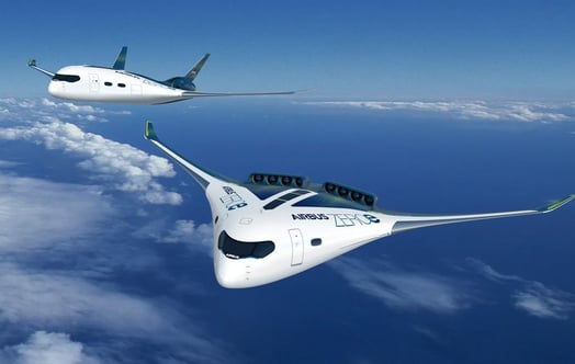 Airbus ZEROe aircraft, powered by hydrogen