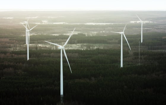 Höge Väg wind farm in the south of Sweden