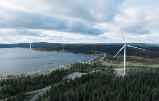 Wind turbines at Juktan, Sweden