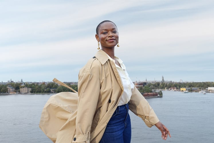 Woman on a walk in Stockholm