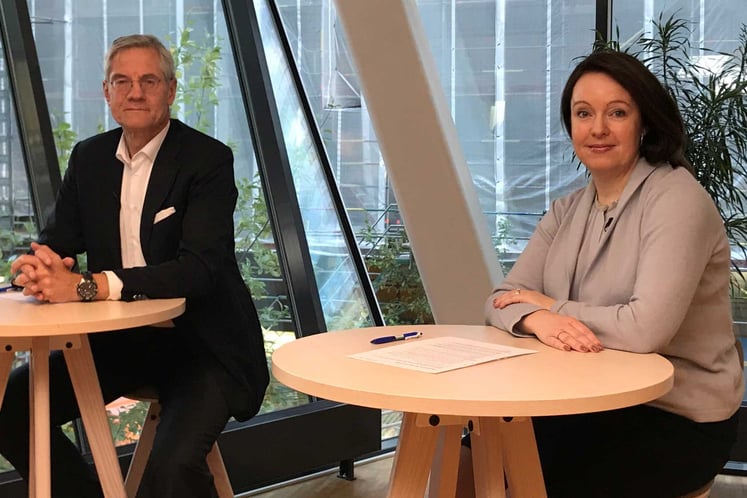 Vattenfall's President and CEO Magnus Hall and CFO Anna Borg.