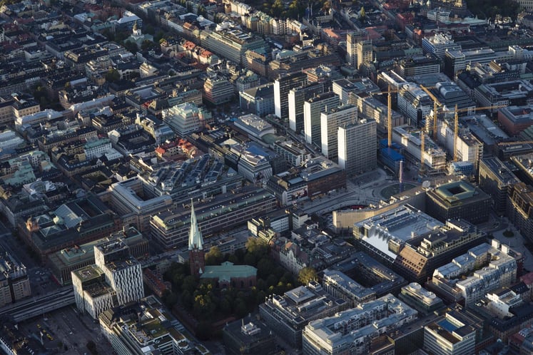 Aerial photo of central Stockholm Aerial photo of central Stockholm