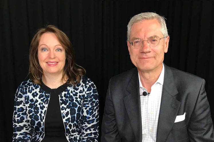 Anna Borg, CFO, and Magnus Hall, CEO at Vattenfall. 