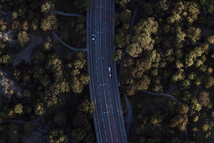 A road from above