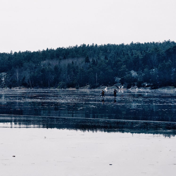 A frozen lake A frozen lake