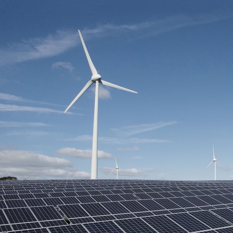 Wind turbine and solar cells