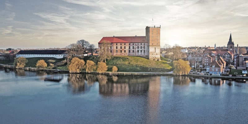 Udsigt over slottet Koldinghus i Kolding