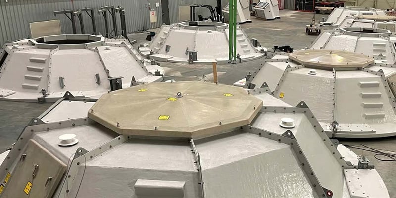 Reusable covers for wind turbine foundations. Photo: CCM B.V Reusable covers for wind turbine foundations. Photo: CCM B.V