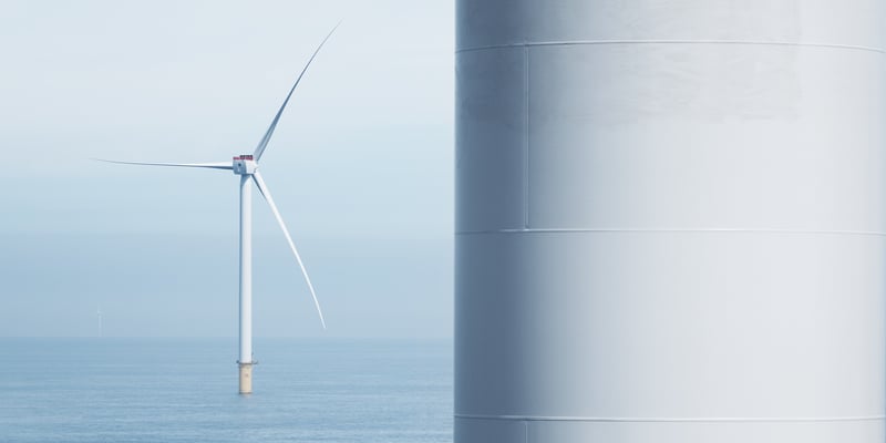 Turbines in Hollandse Kust Zuid offshore wind farm