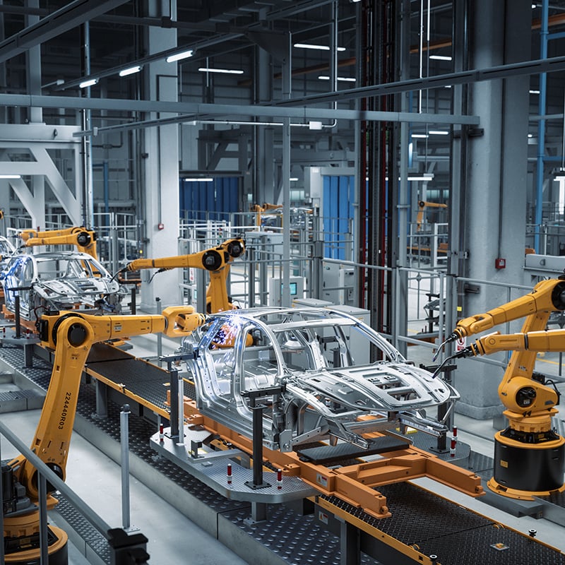 Assembly line with car production -  Photo: Adobe