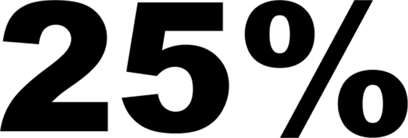 25% 25%