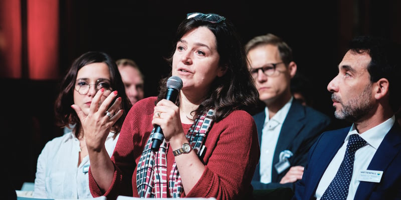 Members of the audience at the climate communication event in Brussels