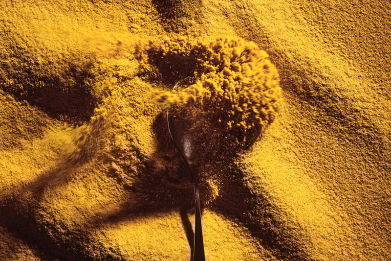 Solein in the form of a yellow powder.