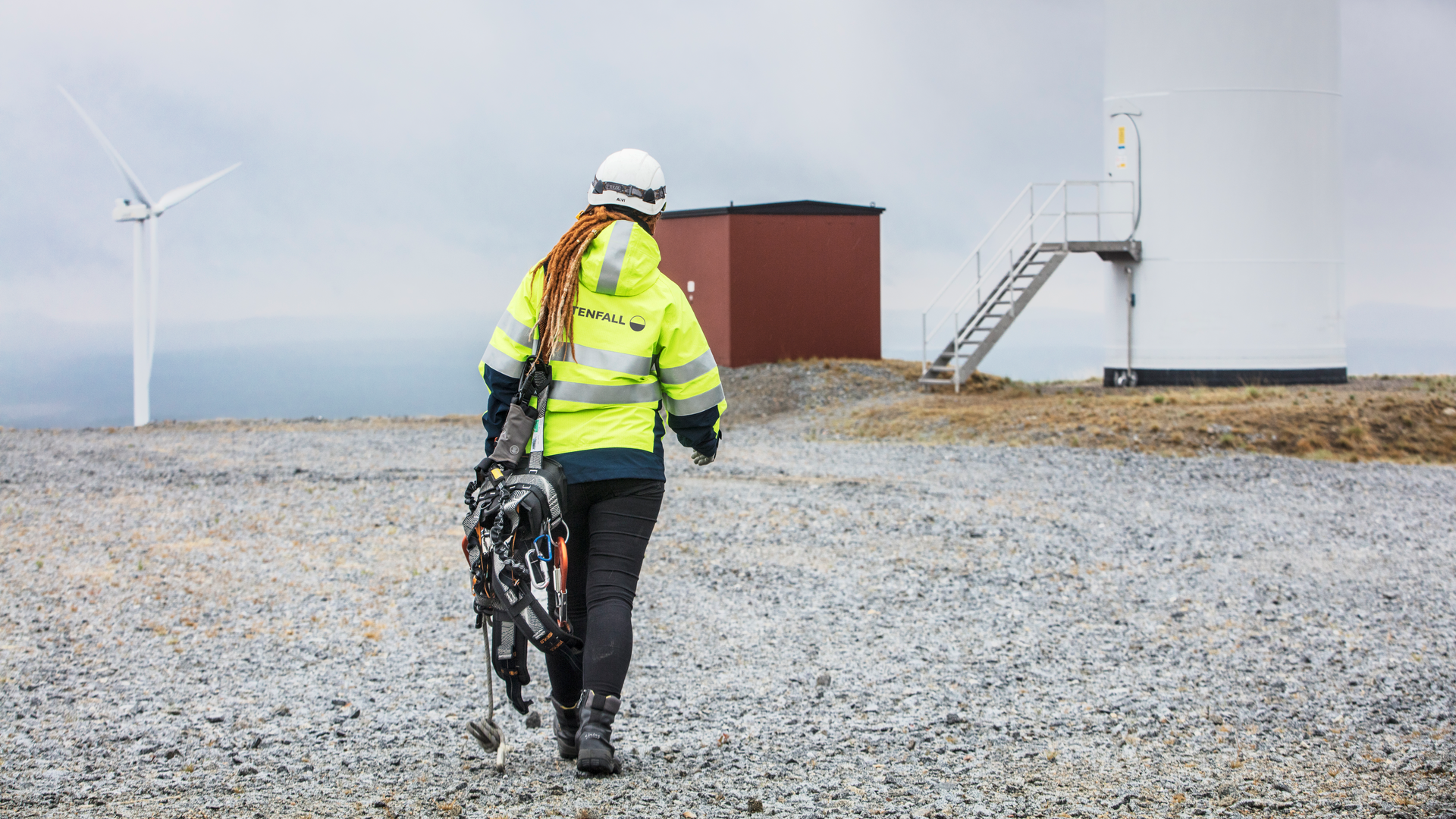 Female wind turbine technician