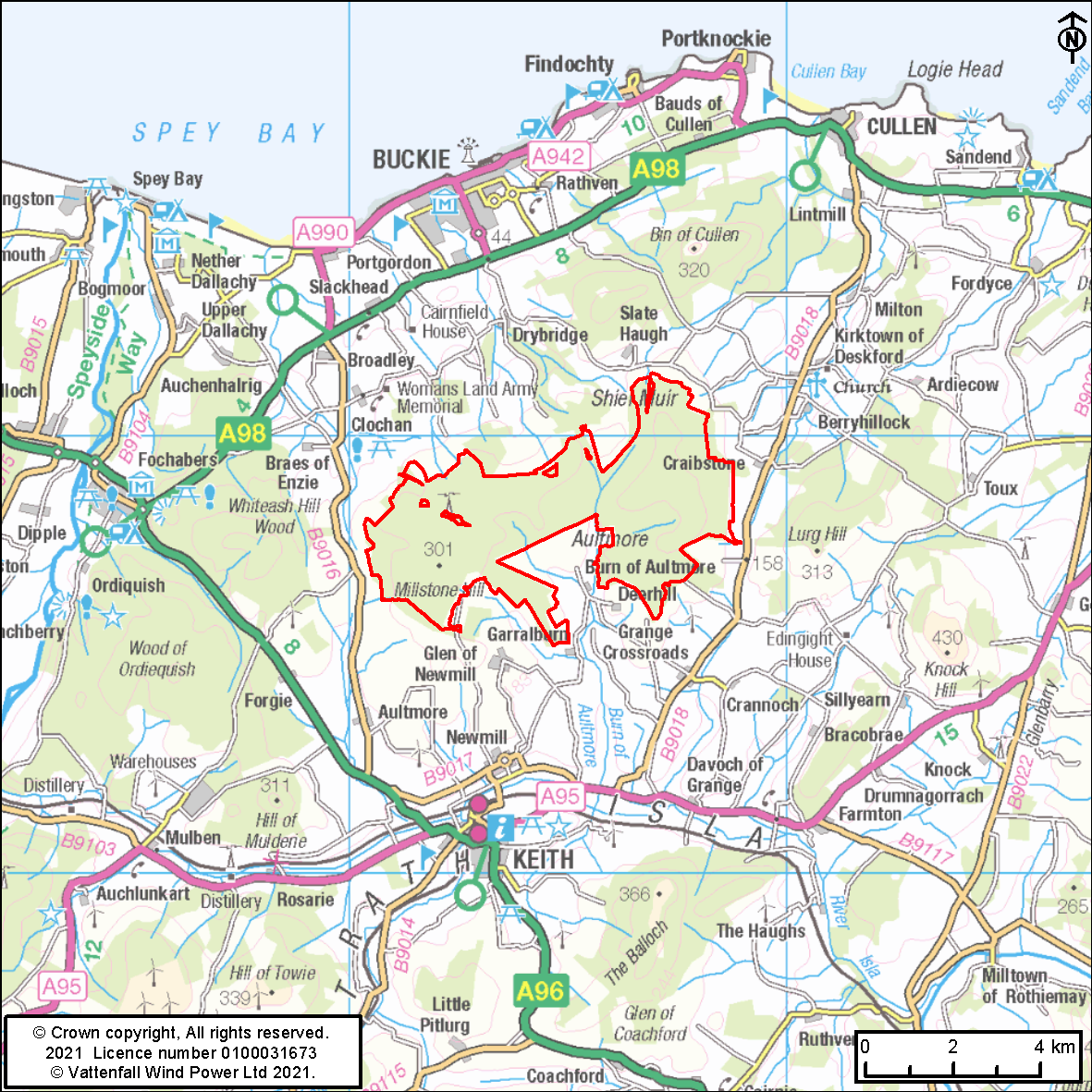 Aultmore Wind Farm, Scotland - Vattenfall