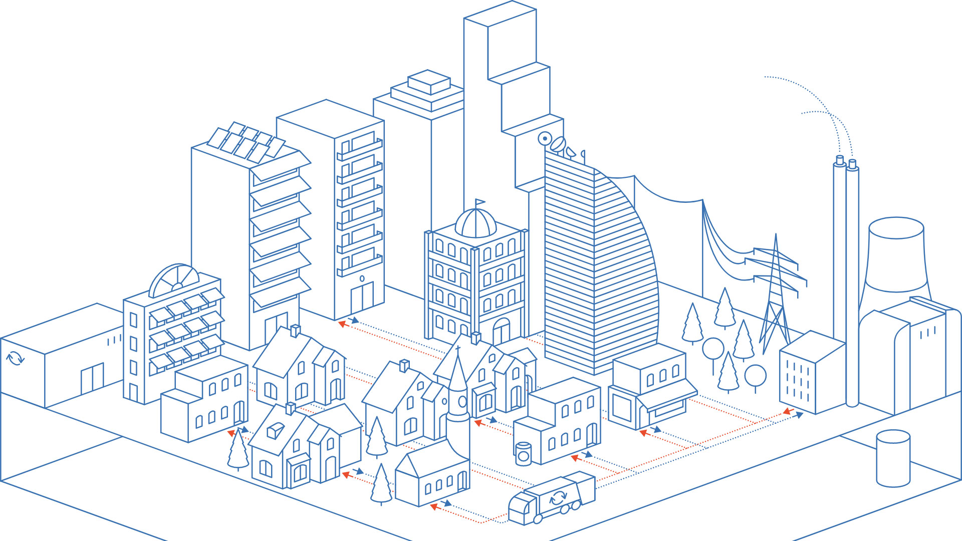 Illustration - Smart City, District Heating