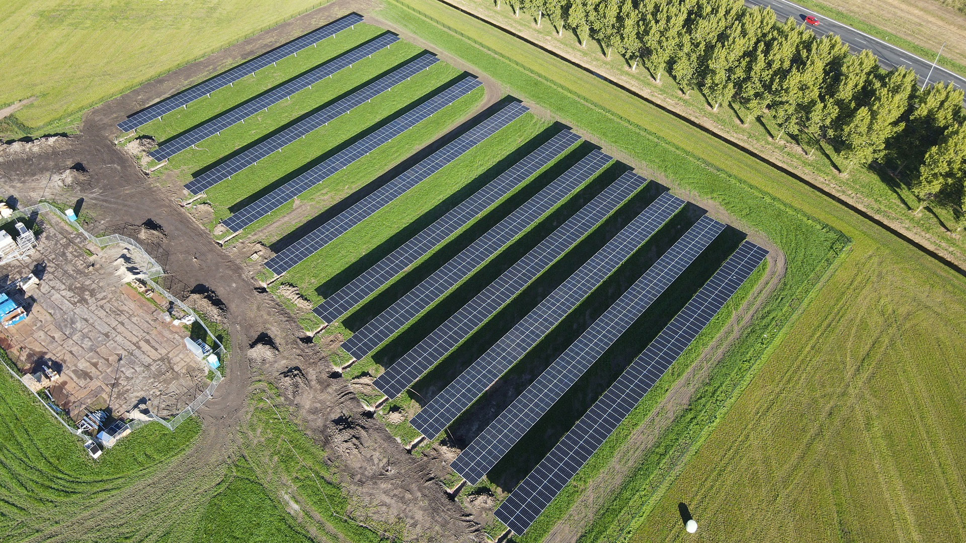 Vattenfalls Agri PV-projekt "Symbizon" nära Almere i Nederländerna