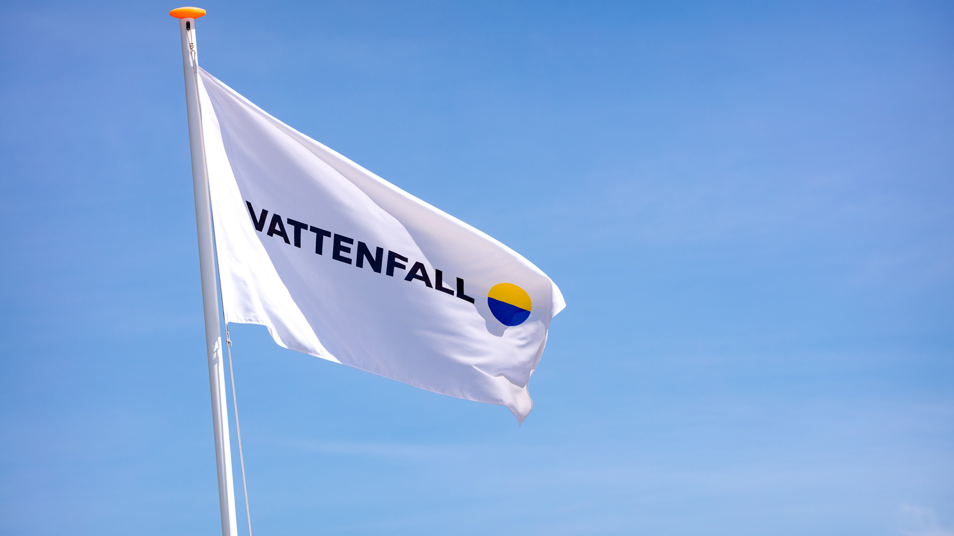 Flag with Vattenfall's logo