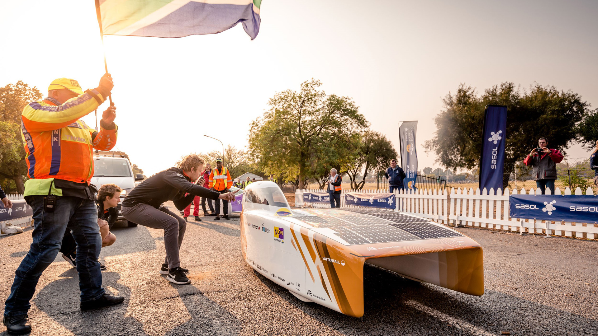 Nuon Solar Team were crowned winners in the solar car race held in South Africa - Nuna9s