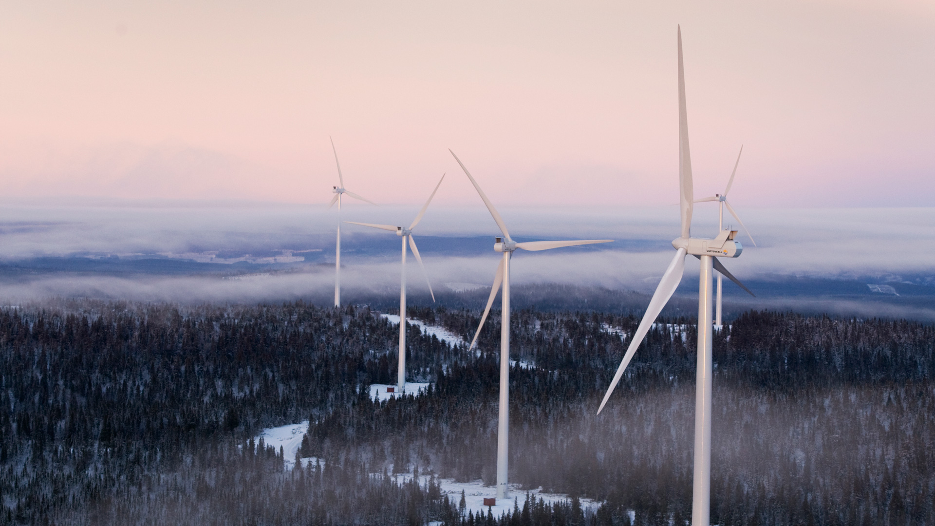 Wind turbines in the Stor-Rotliden wind farm