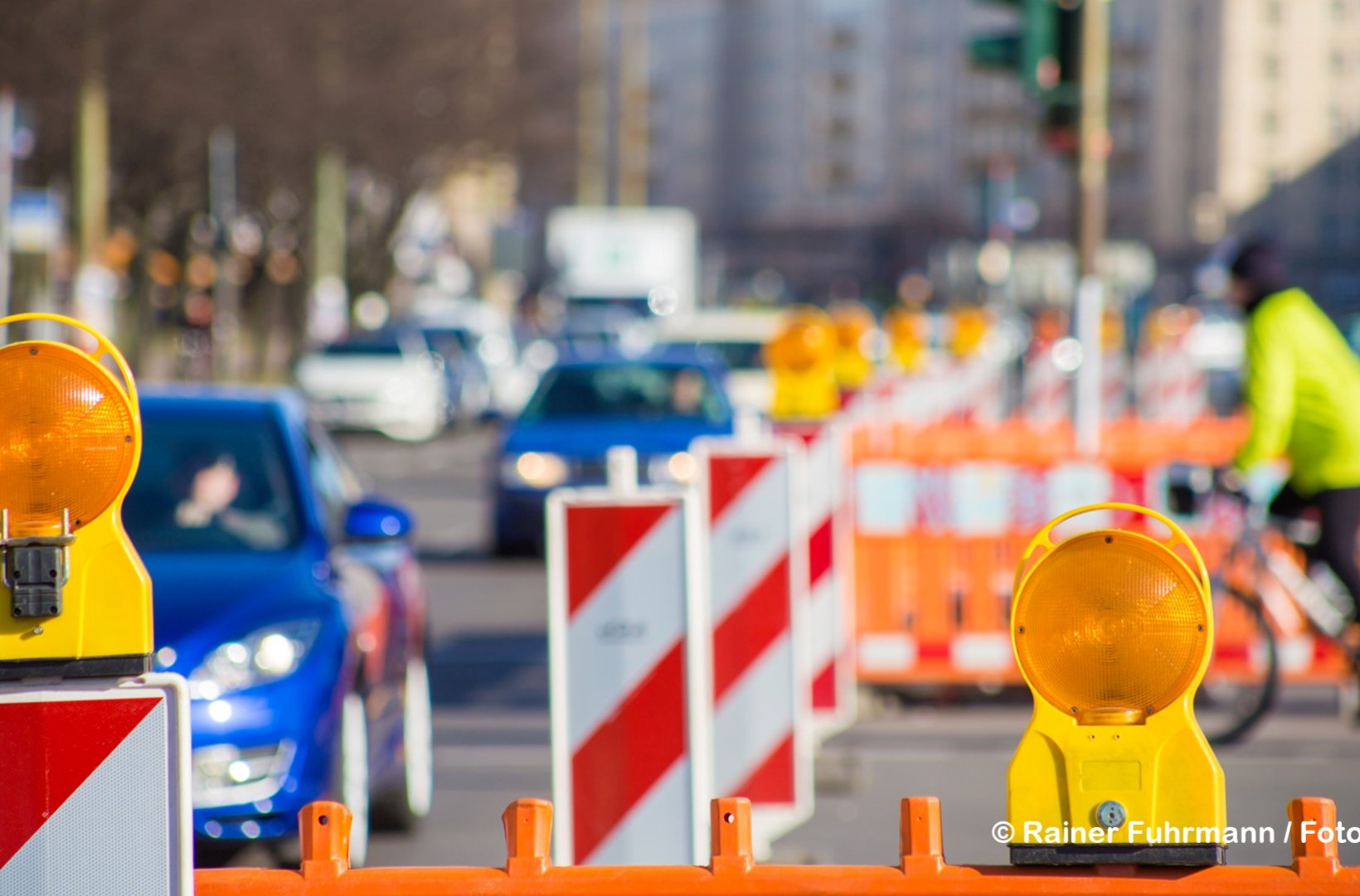 Baustelle auf Straße